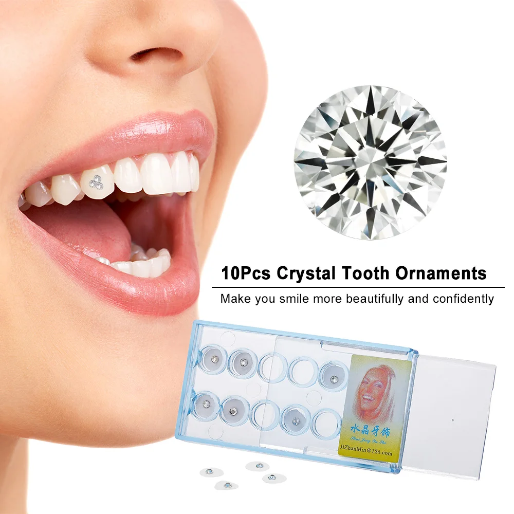 10 шт. зубные оральные зубы драгоценные камни Кристаллы украшение зуба прозрачный цвет украшения зубов зубной инструмент
