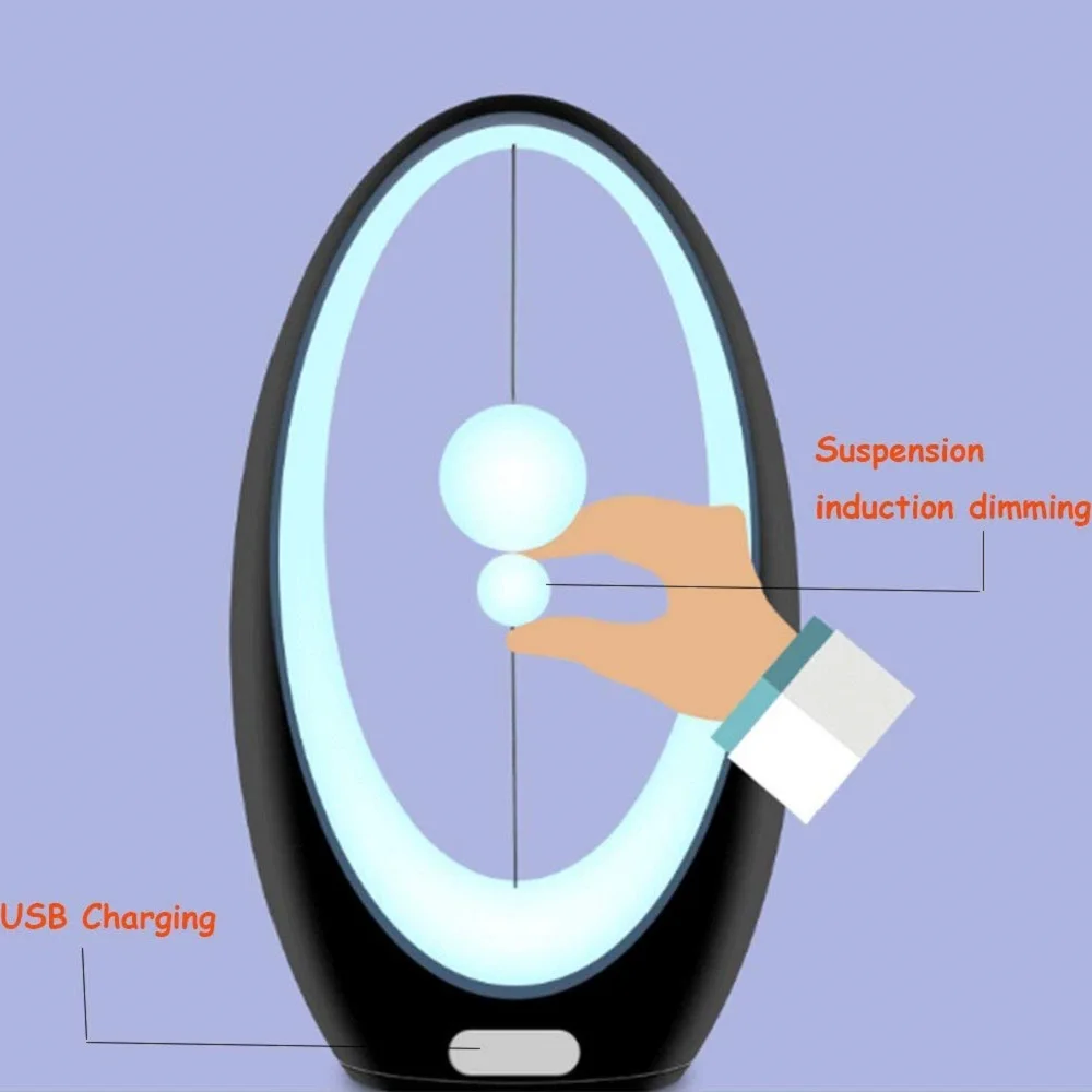 Новинка, светодиодная настольная лампа с магнитной левитацией, баланс, воздушный переключатель, Настольный светильник USB, 4 цвета, Ночной светильник, s, для спальни, прикроватные Волшебные лампы
