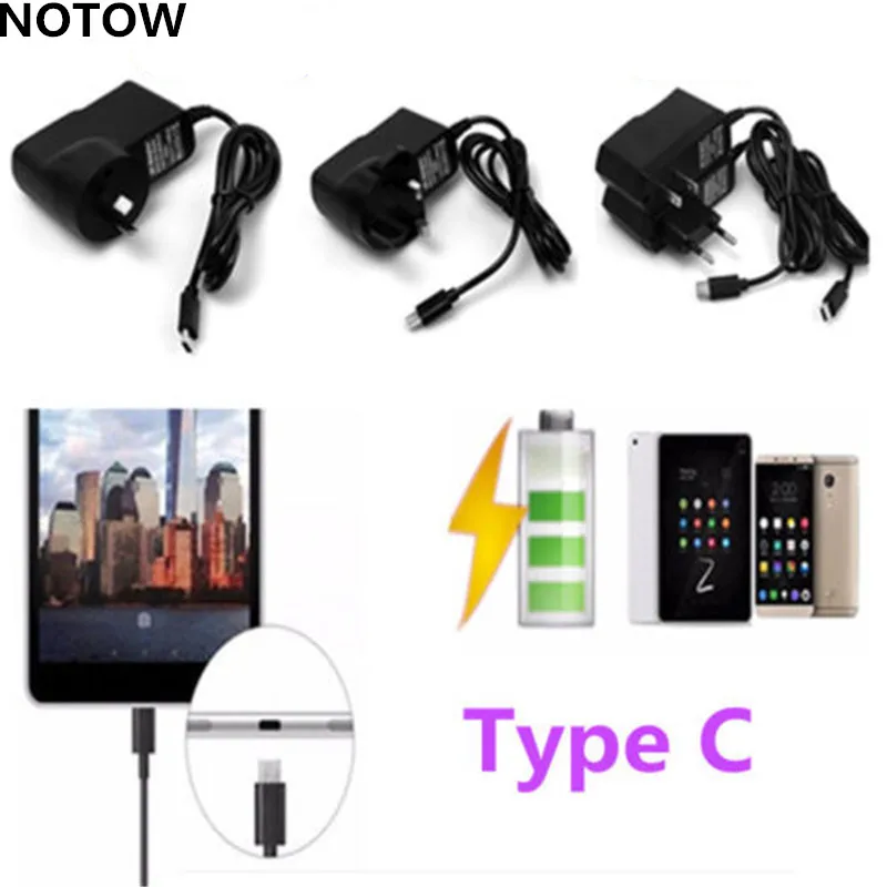 

NOTOW 5V 2A UK / US / AU / EU Plug Type C Wall Charging Travel Power Adapter Quick Fast Charger for Samsung Galaxy S8 / s8plus