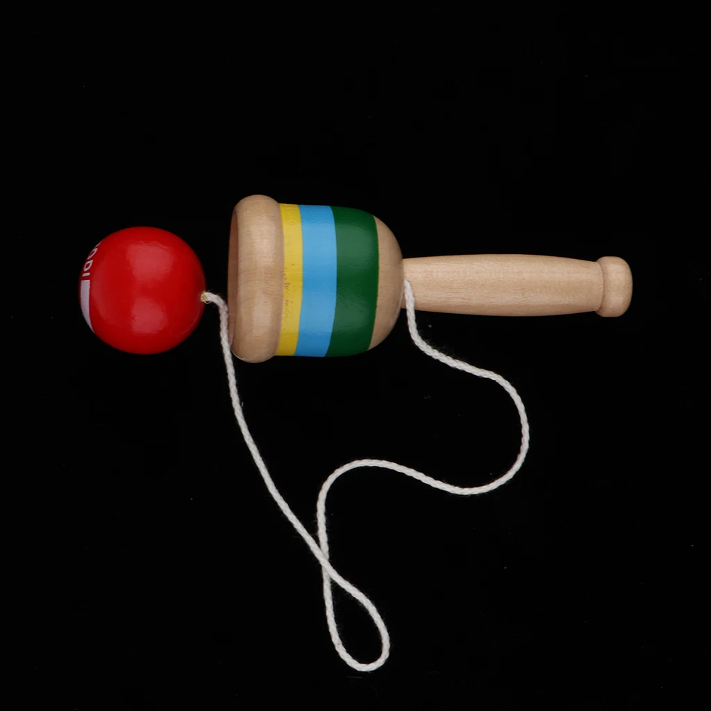 1 Piece Japanese Classic Wooden Toy Kendama Cup and Ball Toss Catching Game Red