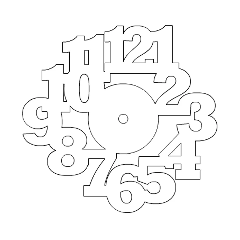 

Ufurty Metal Cutting Dies Christmas Clock Stitched DIY Scrapbooking Stamps Craft Embossing Die Cut Making Stencil Template