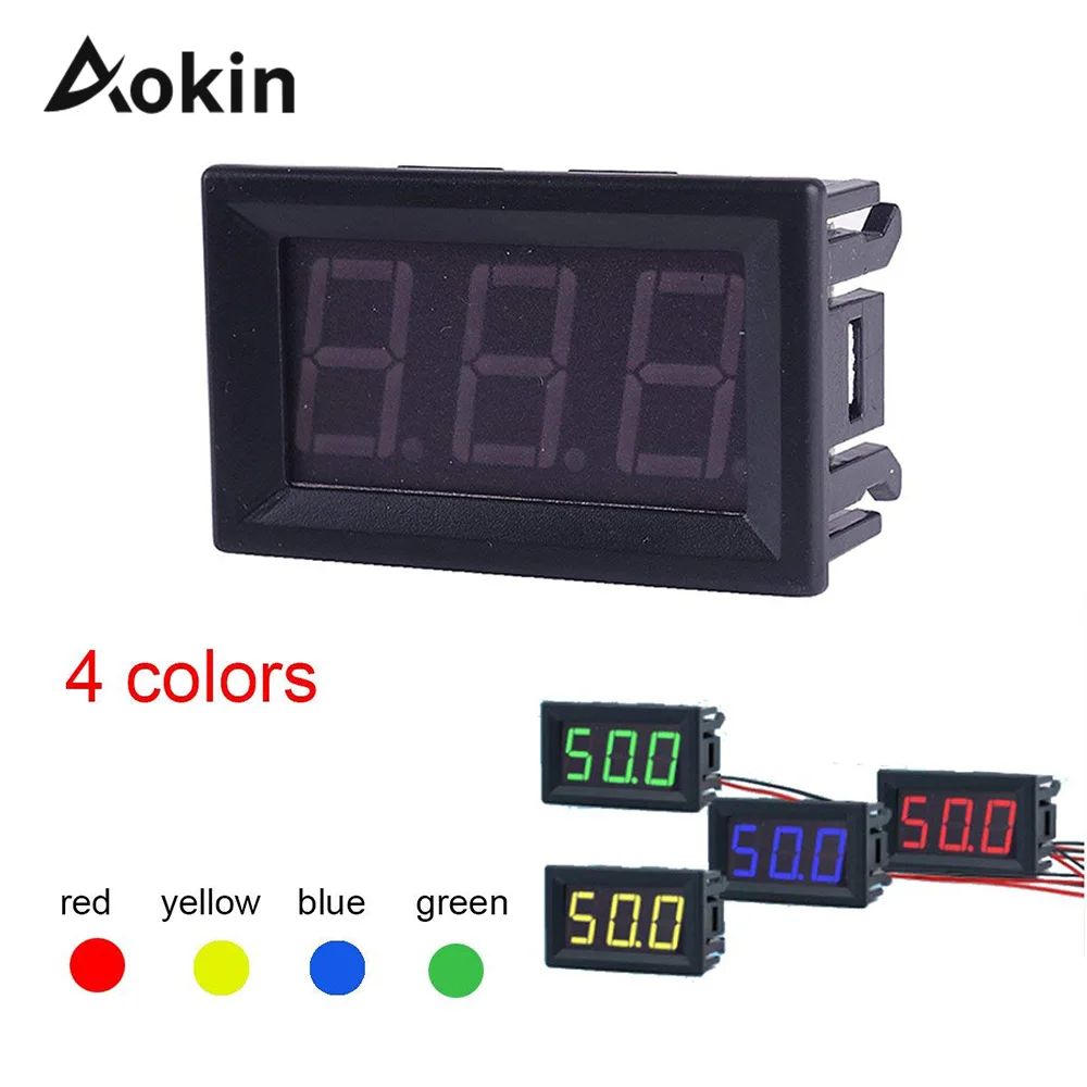 

0.56 Inch DC 4.5-30V Digital voltmeter LED Two-Wires Digital Display Volt meter Voltmeter Reverse Polarity Protection Accurate