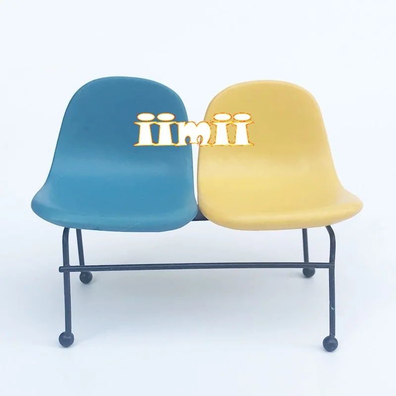

1:12 doll house mini chair model OB11 doll accessories dolldollhouse Dollhouse Outdoor Garden Seating Park Double Chair Bench