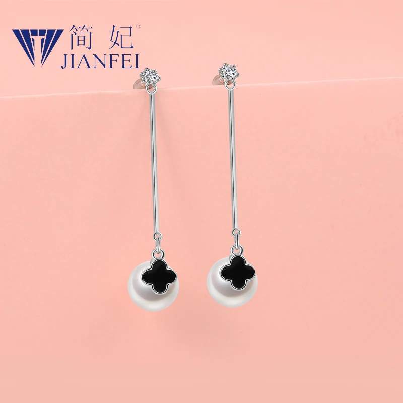 

Pearl Pendant 925 sterling silver needle Simplicity Fashion Graceful Earrings For Woman Girls Fashion Jewelry Gift 7