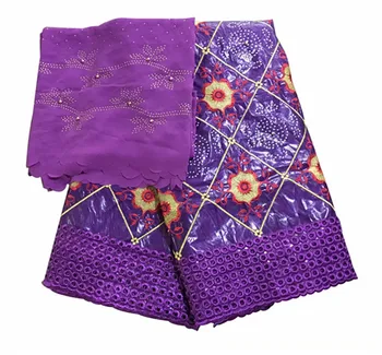 

India bazin riche brocade lace fabric purple french lace with stones most pipular bazin brode brocade 2019 latest 5+2yard/lot