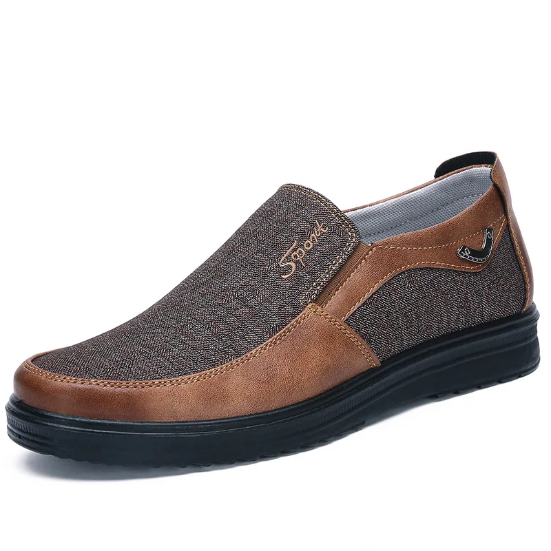 Masorini/Мужская дышащая удобная повседневная обувь; сезон осень-весна; Мужская обувь из хлопчатобумажной ткани; прогулочная обувь без шнуровки; W-507