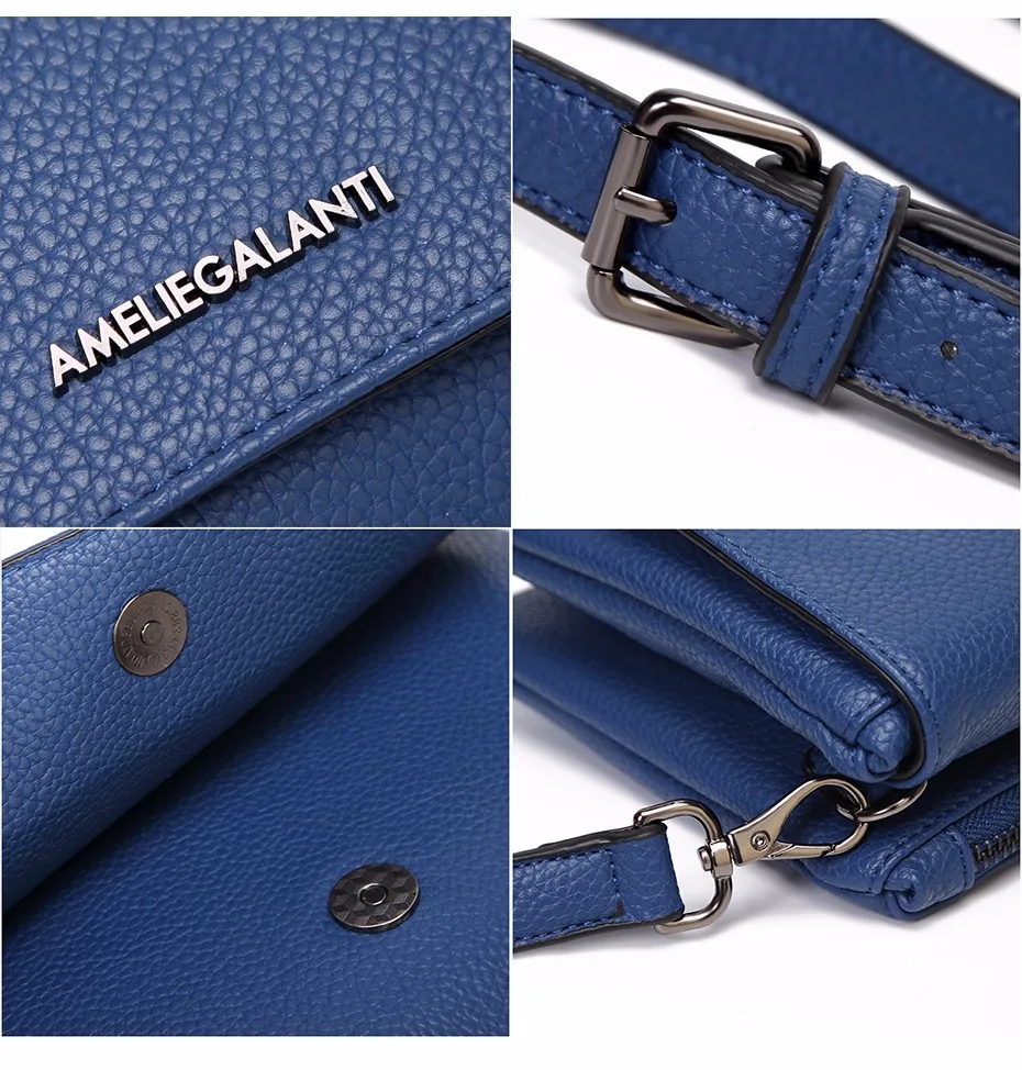 AMELIE GALANTI Женская мода сумка маленькая высокого качества материал PU два независимых карман