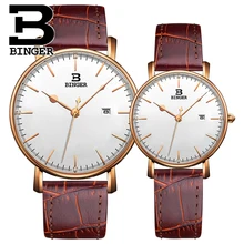 Wristwatch Binger Men Casual Watch Women Fashion Lovers Quartz Watches New Luxurious High end Business Watch relogio masculino