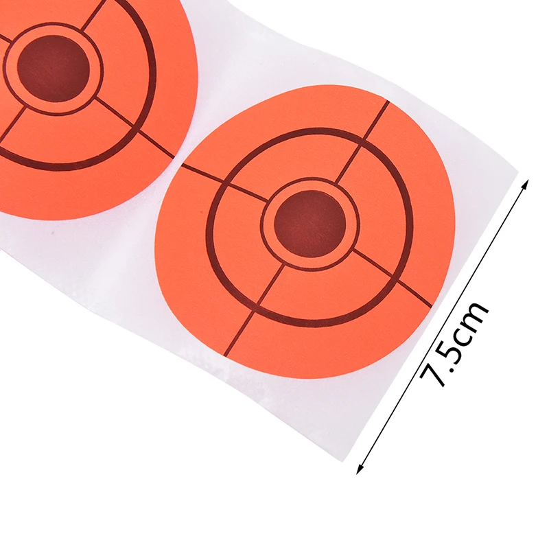 250 цели наклейки мишень для съемки в рулоне Diameter7.5cm orange
