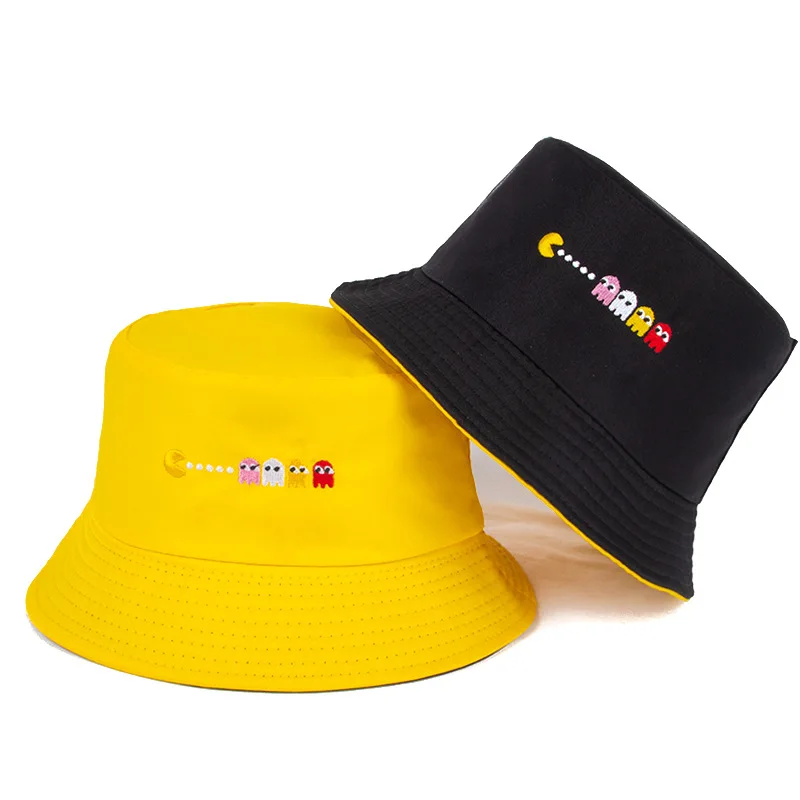 Две стороны носить ведро шляпа вышивка Китайский Характер Птицы Ведро с уткой кепки Рыбалка шляпа пляж Кепка спортивный мешок шляпа школьная шляпа