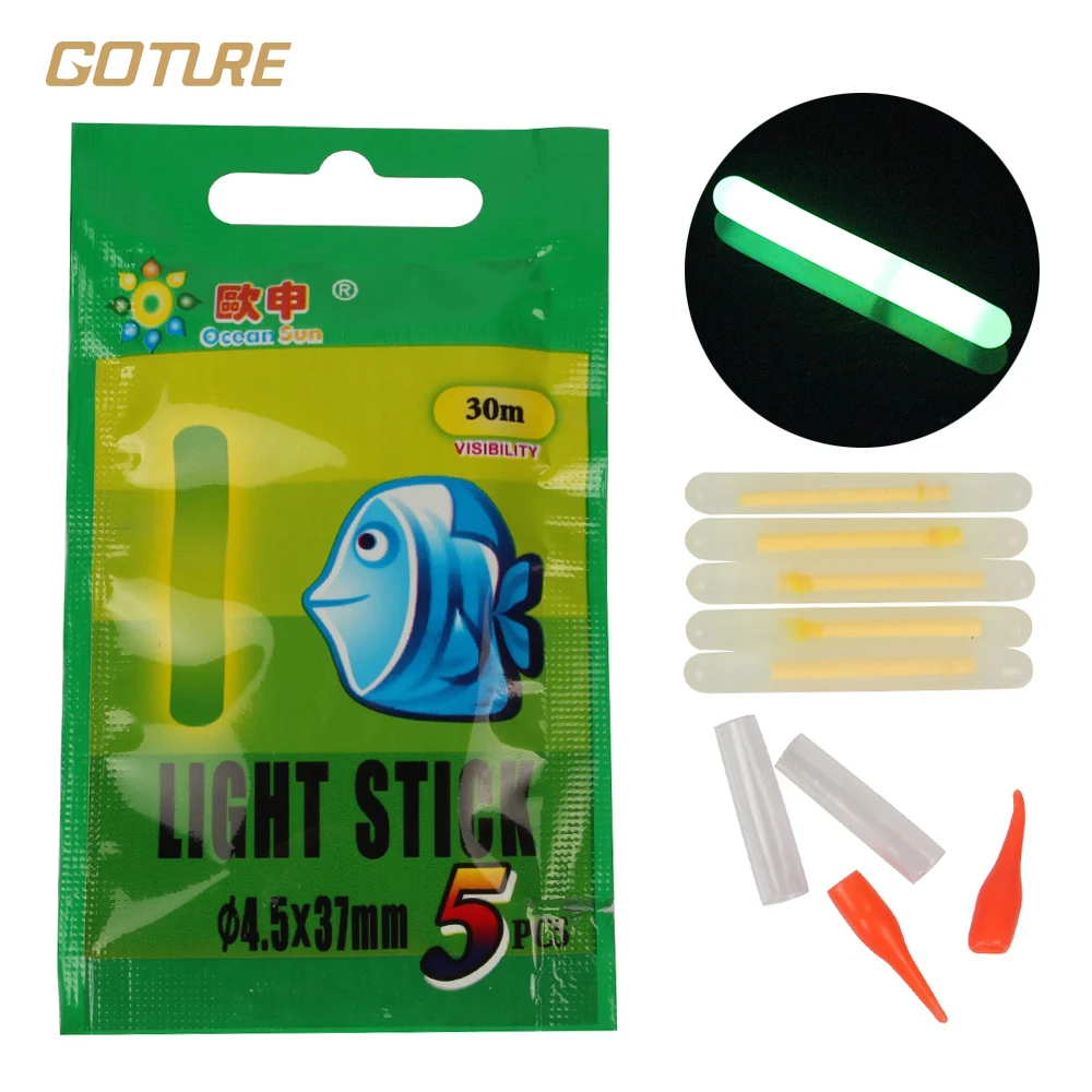 2PCS Fishing Glow Sticks LED Fluorescent Float Rod Tip Light Stick With
