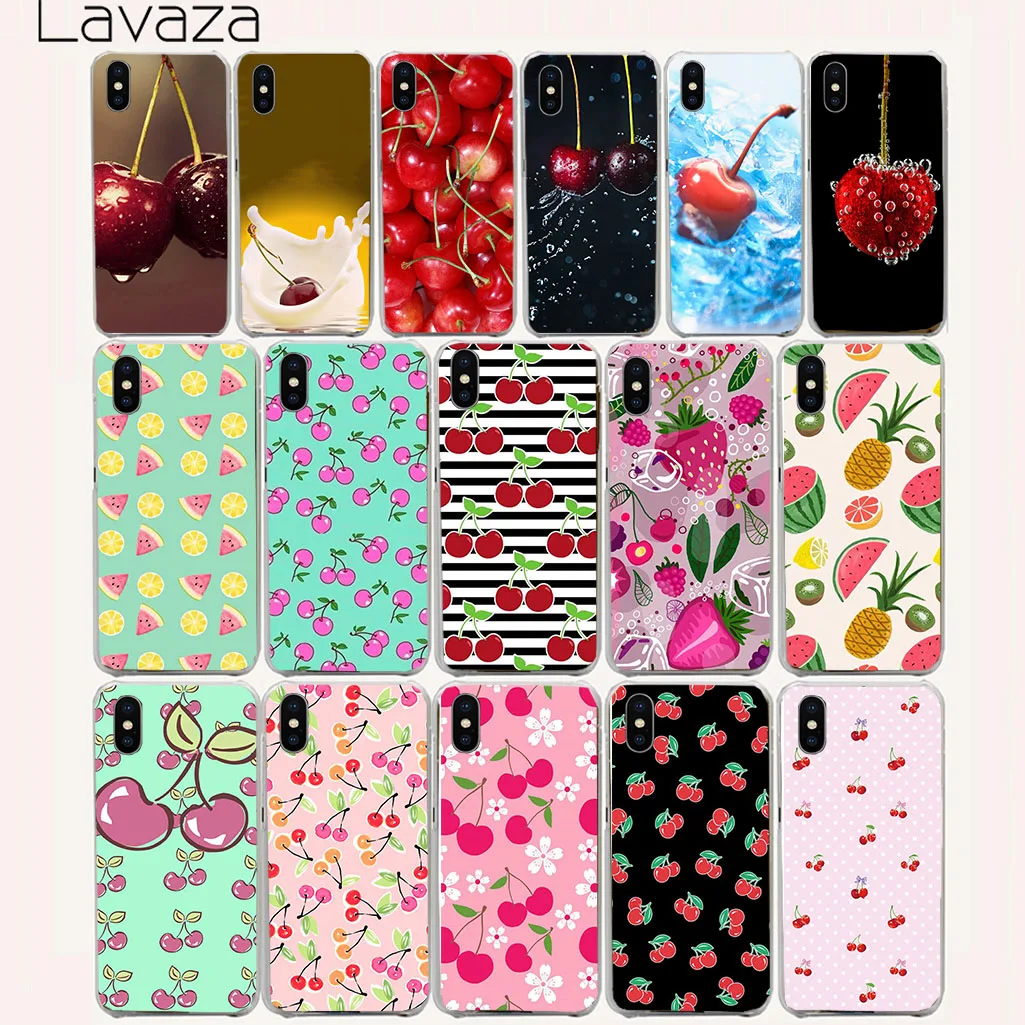 

Lavaza 124aa Fruit cherry Hard for iPhone 8 X r s Xr Xs Max 7 7 plus 4 4s 10 5 5s 5c SE 6 6s Plus case