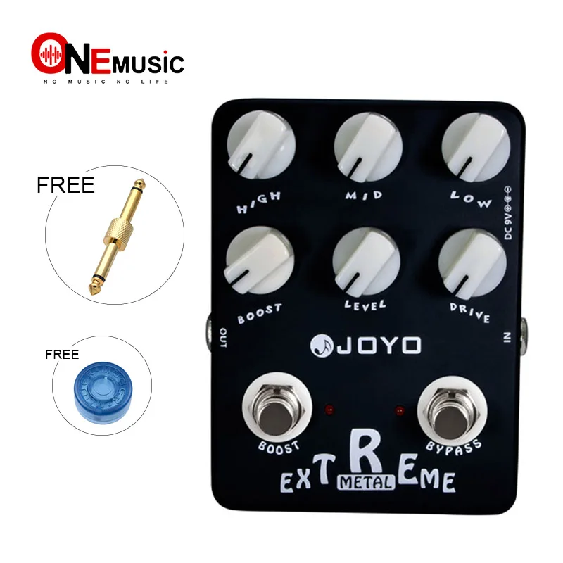 

JOYO Guitar Effect Pedal Sound Box Extreme Metal (Amplifier Simulator) -JF-17 with gold pedal connector and Mooer knob