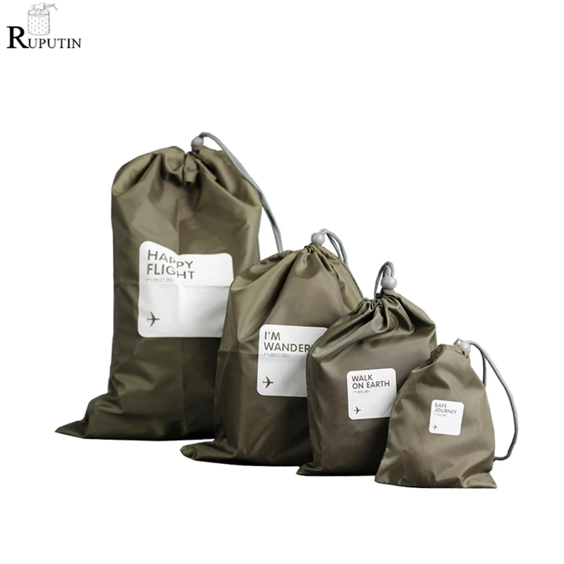 

RUPUTIN 4Pcs/Set Travel Drawstring Dry Beam Storage Bag Shoes Socks Laundry Bags Makeup Pouch For Cosmetic Underwear Organizer
