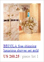 BECOLA, новинка, роскошный, Бурш, золотой цвет, кран для ванной комнаты, на бортике, латунный кран, кран для раковины, BR-1114