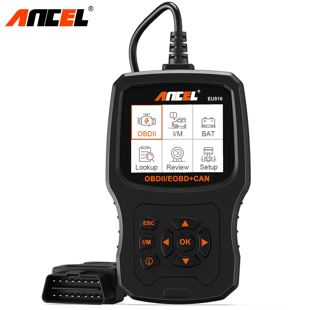 Ancel EU510 OBD2 сканер для Citroen, peugeot, renault 15 язык код двигателя ридер OBD ODB2 автомобильный диагностический инструмент