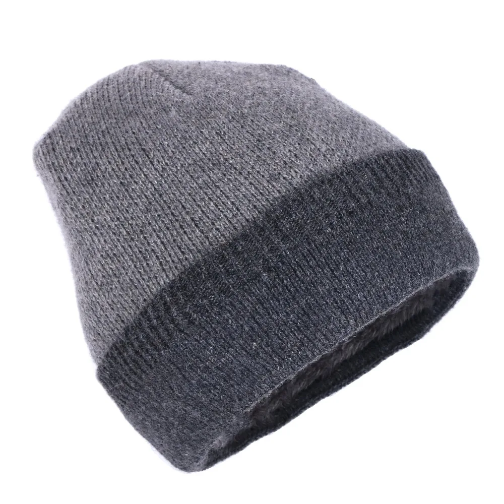 Новая мода для мужчин и женщин шерстяные шапочки повседневные skullies gorros высококачественные кашемировые зимние шапки двухслойные толстые теплые шапочки