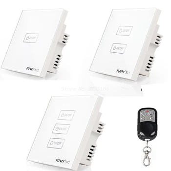 

New Uk Standard ST2 1/2/3 Gang Wireless Touch Remote Control Wall Light Switch Smart Home