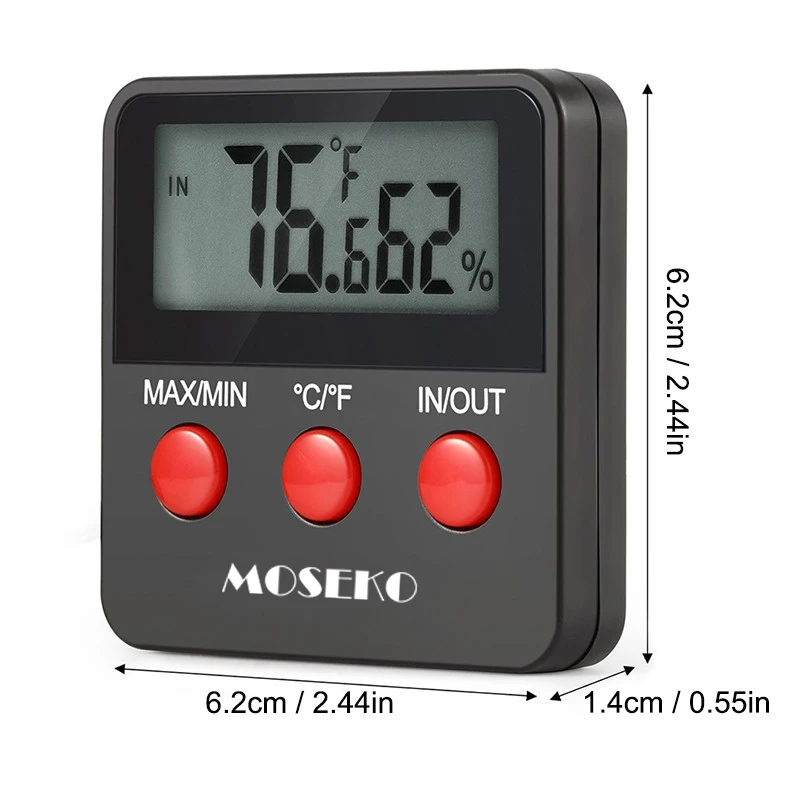 MOSEKO цифровой термометр-гигрометр для помещений и улицы, измеритель температуры и влажности, датчик, датчик для инкубатора для яиц, домашних животных