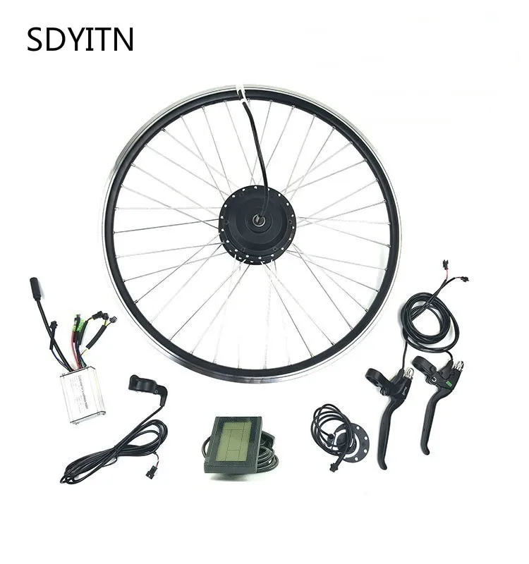 SDYITN электрическое преобразование велосипедов комплект с дисплеем LCD3 48V350W E-bike Мотор Ступицы переднего колеса с спицами и ободом