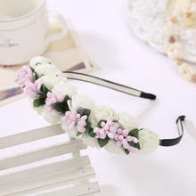 Wedding Hair Jewerlry Accessories Handmade Flower Bride Headband Tiara Wedding Hair Ornament Romantic Decoration Hair Jewelry