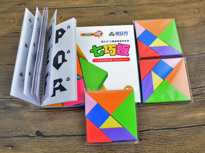 

Magnetic Tangram Puzzle Jigsaw Educational Toy Puzzles For Children Brain Human Birthday Gifts IQ Kids Toys