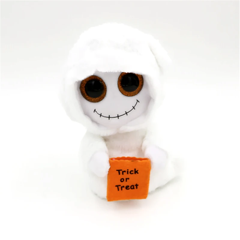 15CM TY Beanie Boos Big Eyes Halloween Mist White Ghost Plush Dolls