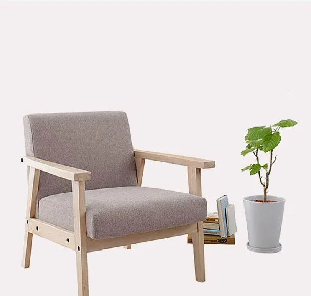 simple detachable small sofa, small single solid wood sofa combination,furniture