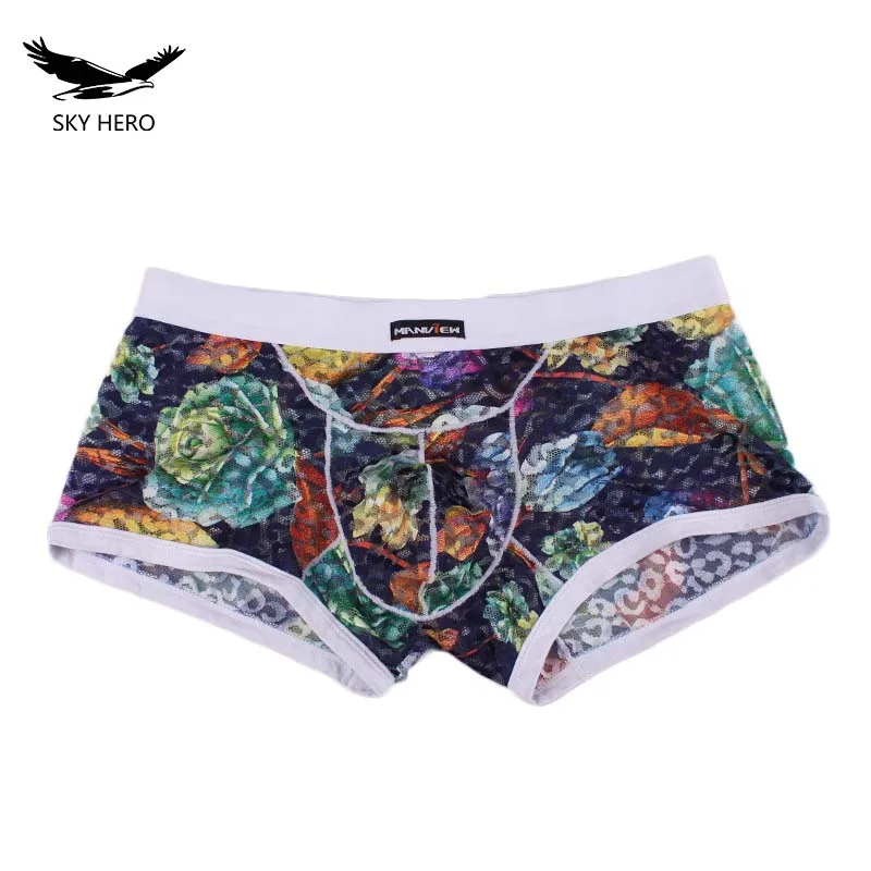 Мужские трусы боксеры прозрачные дышащие сексуальное нижнее белье|boxershorts