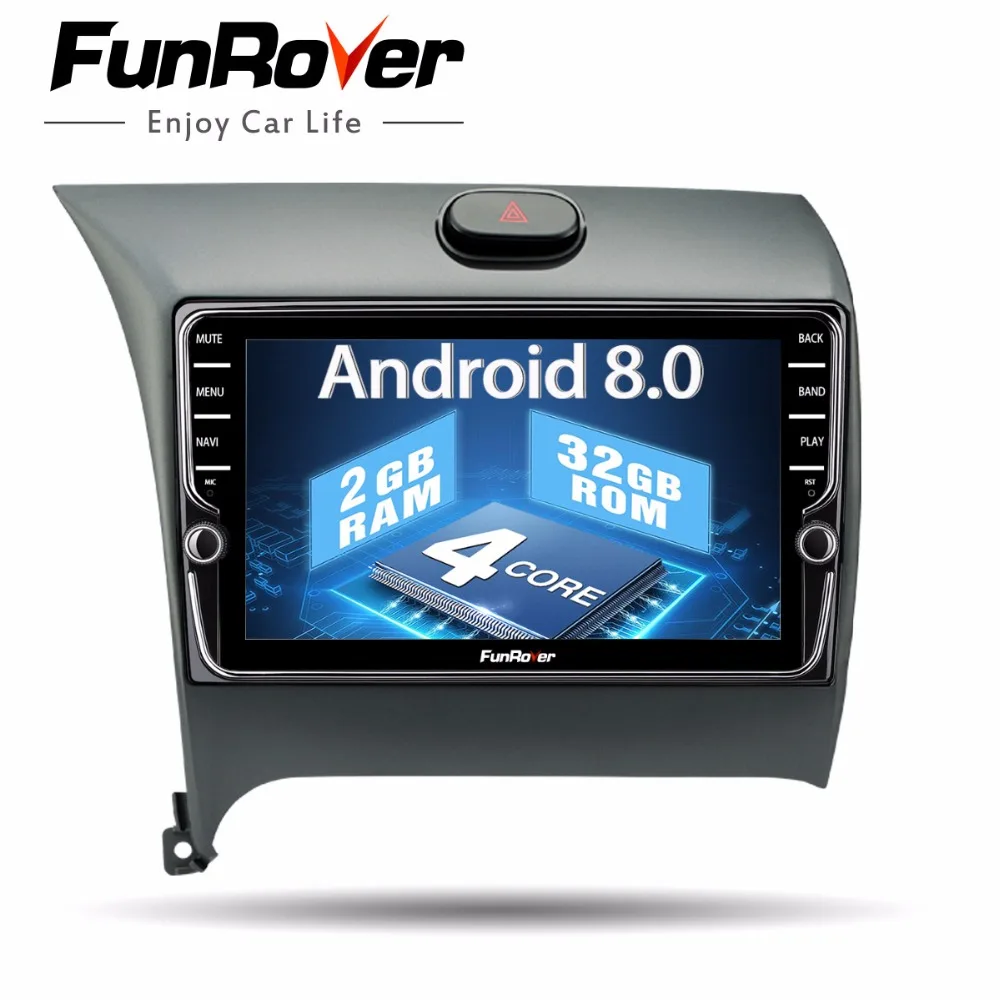

Funrover Car Multimedia player IPS Android8.0 2 din Dvd Navi For Kia Cerato K3 Forte 2012-2016 head unit Stereo Auto radio gps