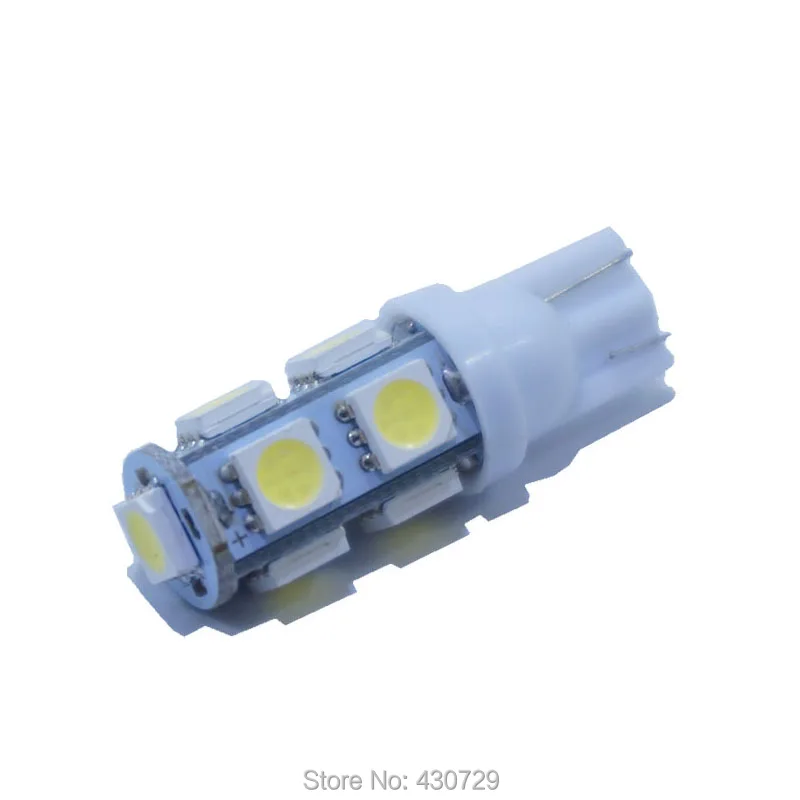 100x Автомобильный светодиодный T10 194 W5W 9 smd 5050 клиновидный светильник лампа 9SMD