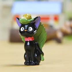 DIY Studio Ghibli Миядзаки Кики Услуги Кики Cat с листьями фигурку игрушки Коллекция Модель игрушки для дома декор