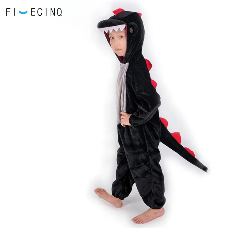 Black Dinosaur Costume Kids Animal Kigurumis Cosplay Suit Boy Girl Party Play Game Fantasias School Home Festival Funny Pajama Black Dinosaur Costume Kids Animal Kigurumis Cosplay Suit Boy Girl Party Play Game Fantasias School Home Festival Funny Pajama