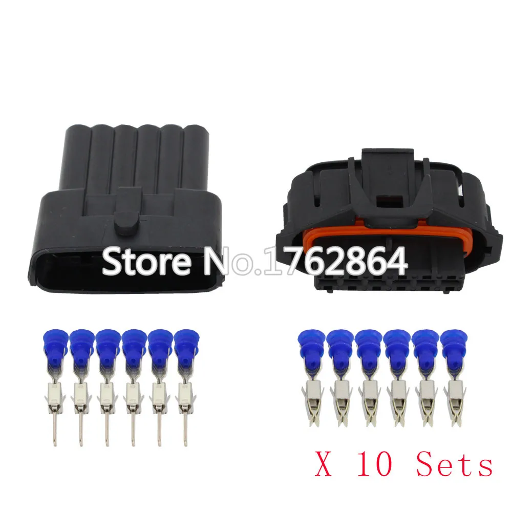 

10 Sets 6 Pin GAK common rail accelerator pedal plug waterproof connector DJB7069YB-3.5-11 / 21 car connector 6P