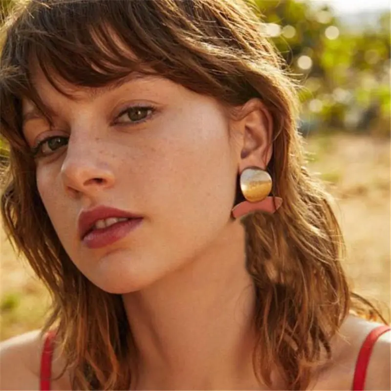 

classical creative stud earring for women personality jewelry round earrings trendy sweet Stud Earrings accessories e0390