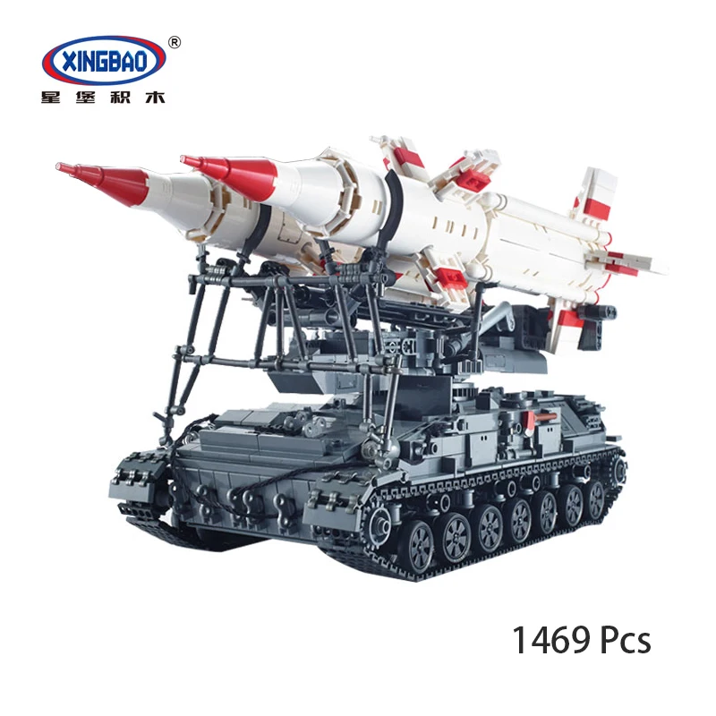 

Xingbao 06007 Military Series The SA-4 Ganef Set Building Blocks DIY Bricks Children Educational Boy's Toys Model Gifts 1469Pcs