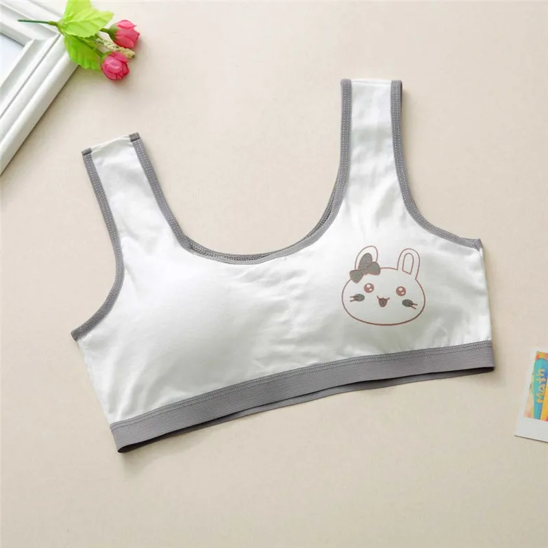 Underwear girl cotton clothes new Lovely Girls Printing Underwear Bra Vest Children Underclothes Sport Undies (13)