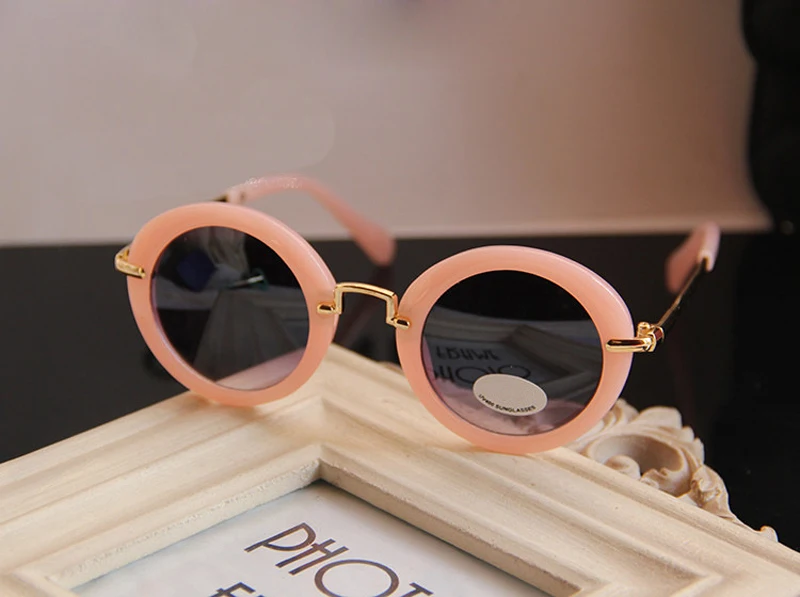 Винтажные Круглые Солнцезащитные очки UV 400 детские солнцезащитные Oculos De Sol lunette de