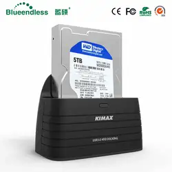 3,0 "SATA HDD док-станция USB внешний жесткий диск 2,5 корпус 3,0'' AC зарядное устройство ssd док-станция sata к USB 3,5 корпус Blueendless