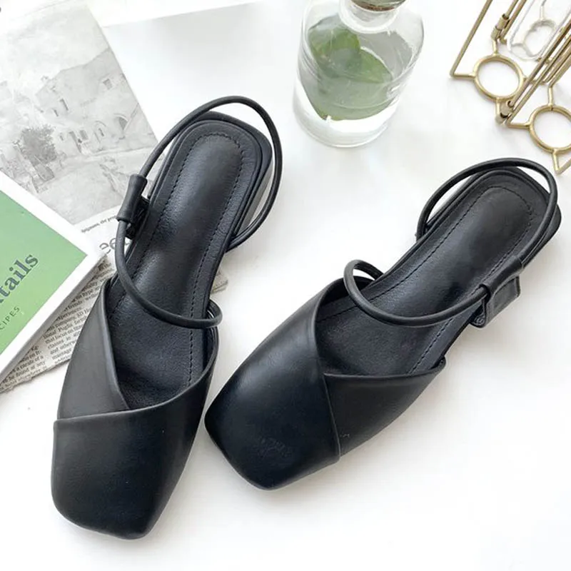 

TANGNEST 2019 New Arrive Spring Fashion Soft Slip-on Women Flats Casual Solid Square Toe Shallow Shoes Size 35-39 XWD7560