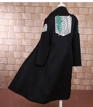 

the second quarter Attack on Titan cosplay coat Investigation soldier cloak anime costum team trench coat men long coat