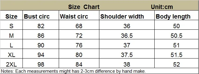 size chart CTN 