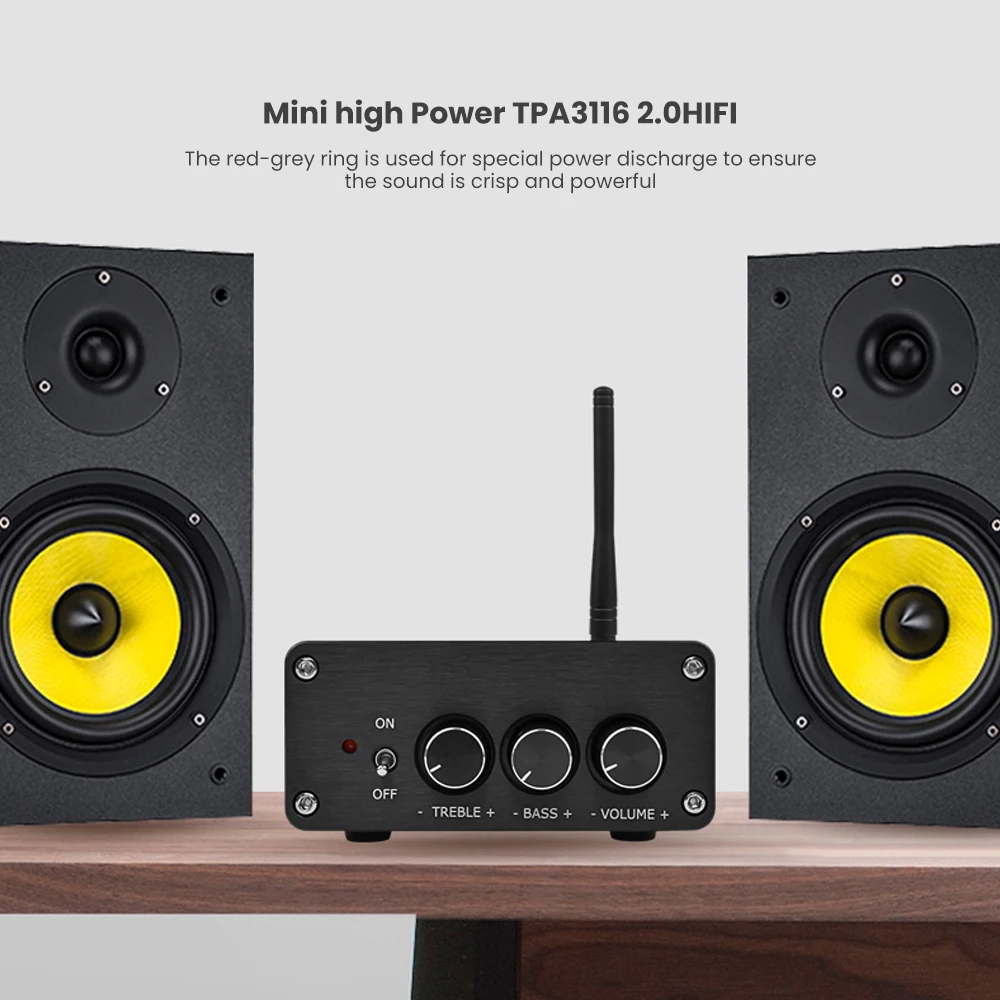 Цифровой усилитель звука AIYIMA TPA3116 2 0 Hi Fi Bluetooth 5 100 Вт * NE5532 PCM5102 стерео высокой