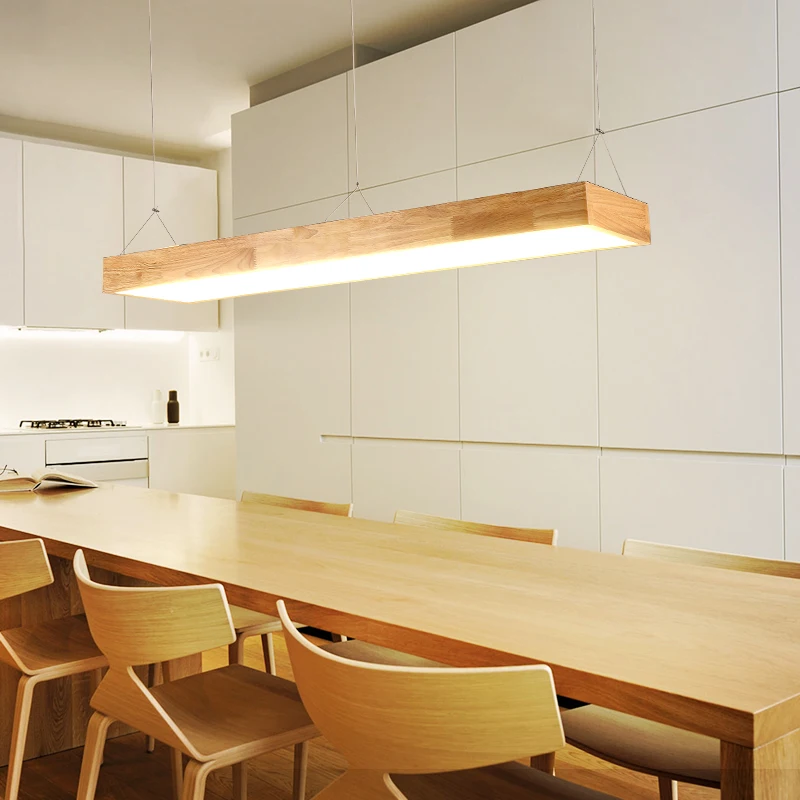 الثريا الصلبة الخشب مصباح مكتب led غرفة المعيشة مصباح ضوء الطعام طاولة غرفة الطعام مصباح الثريا الشمال MZ146