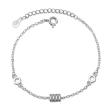 Цилиндрические счастливые бусы циркониевые браслеты для женщин тренд креативные ювелирные изделия из стерлингового серебра 925 пробы аксессуары вечерние подарки Bijoux SAB21