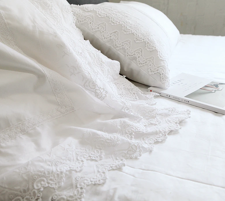 Роскошный комплект постельного белья с вышивкой, белое кружево, многослойное одеяло с рюшами, элегантный тканевый покрывало на кровать, покрывало, покрывало на кровать, юбку, покрывало