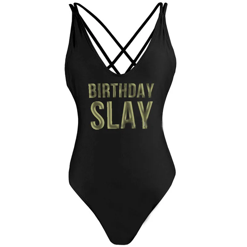 Birthday one piece swimsuit Clearance