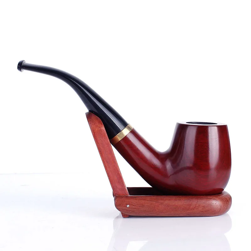 Redwood Wood Pipes Activated Carbon Double Filter Smoking Pipe Herb