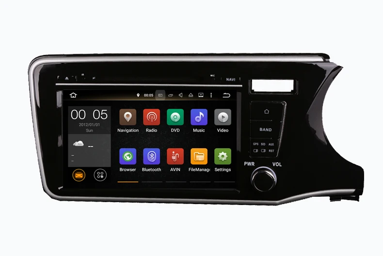 Excellent 9" two din car radio gps player for honda city RHD 2014-2017 with android 9.0 system octa core 4G RAM 32G ROM wifi audio 5