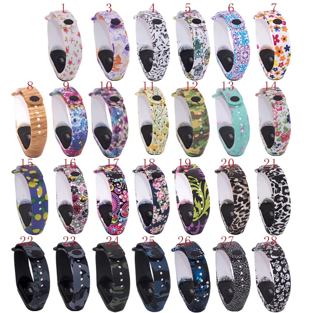 Outdoor Multicolor TPU Replacement Wristband Pedometer Strap For Xiaomi 3 Wrist Band Pedometer Band For Sport Running Fitness